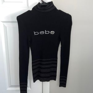 Bebe womens sweater turtleneck